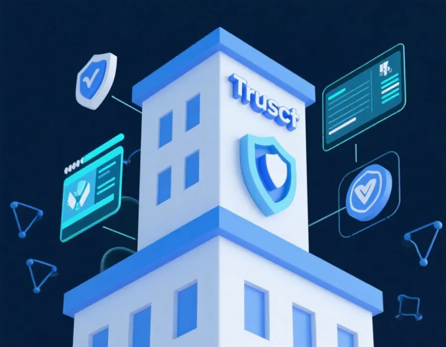 可信页面与核验机制示意图